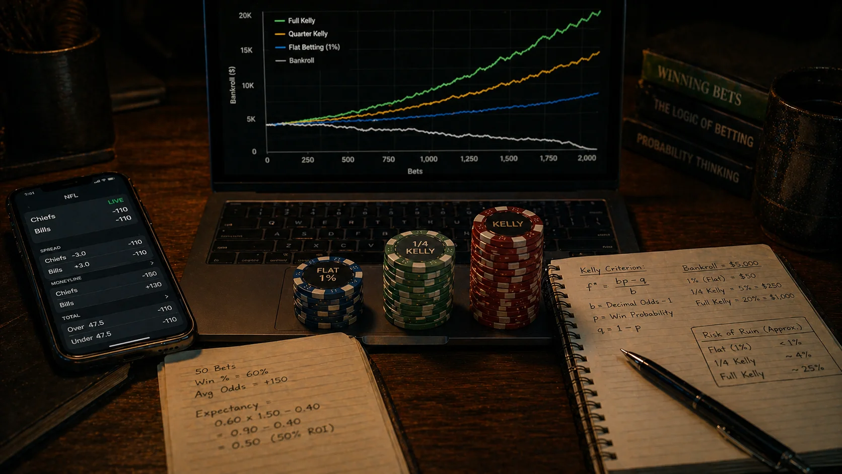 Kelly vs Flat Staking: Which Bankroll Method Wins? (2026)